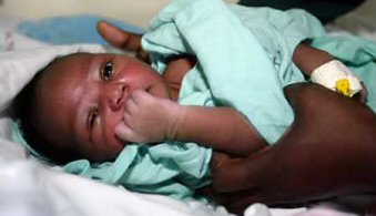 Black Newborn Baby In Hospital Nursery