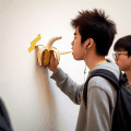 Banana Art Eaten by a Korean Student