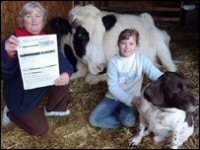 Brenda Gould, daughter Suzanna and 'voters' Henry and Jake