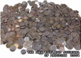 The 350 french coins extracted from the 62-year-old's stomach!
